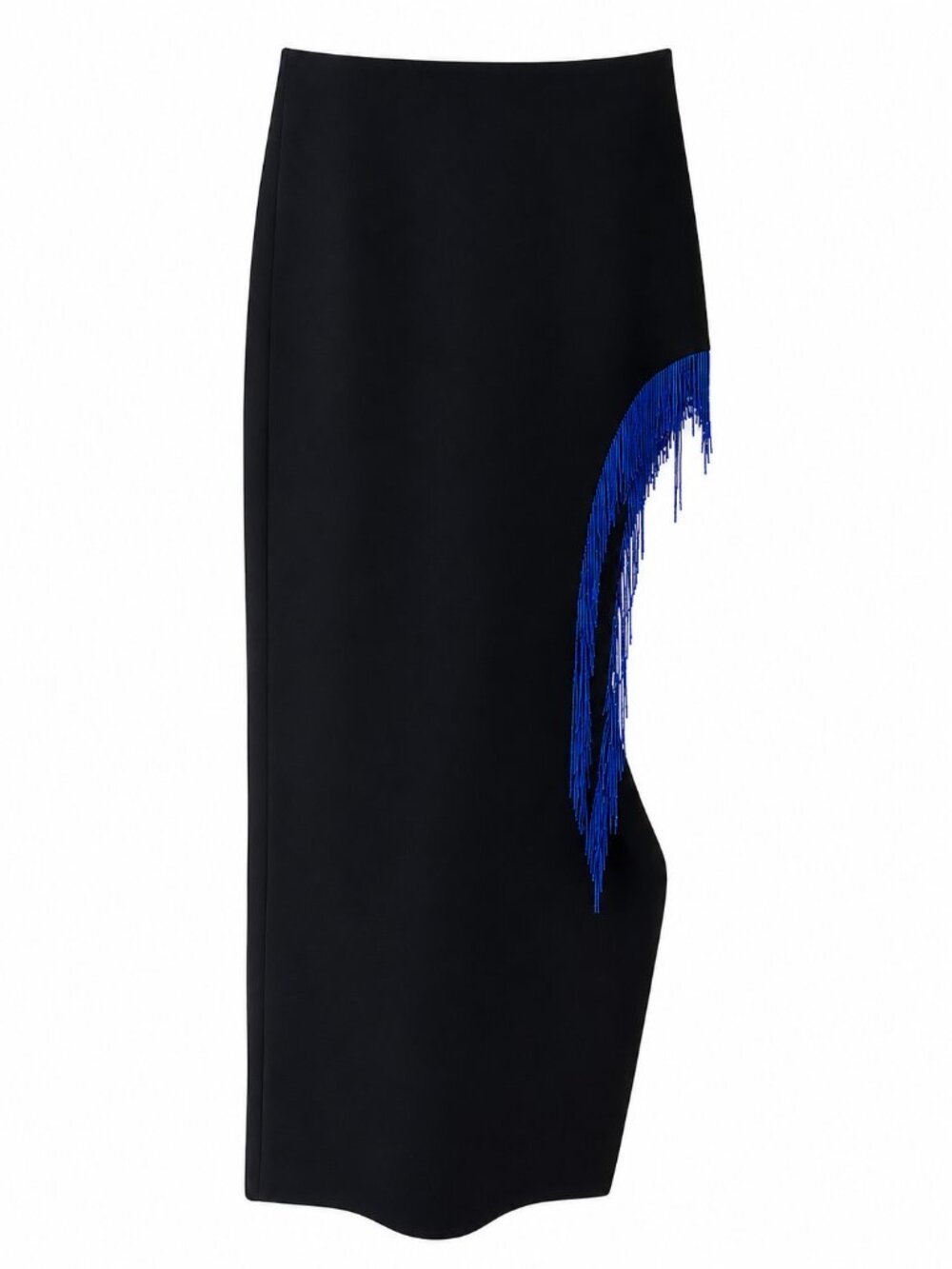 STAUD- Scarlett Bead-Embellished Cutout Maxi Skirt Black